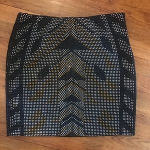 Studded Stretch Mini Skirt